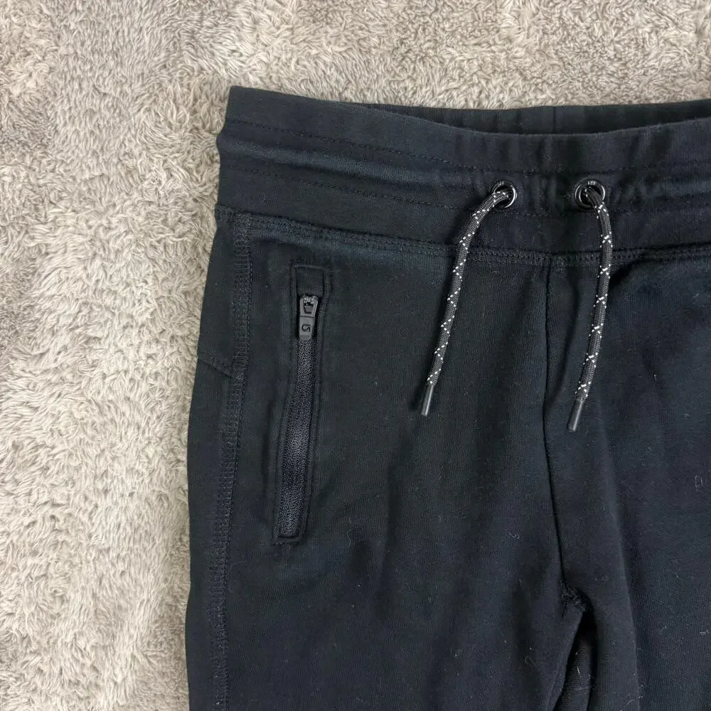 Gap Black GapFit Tech Pant Sweatpants Joggers Reinforced Knee S Small 6 7 Boys